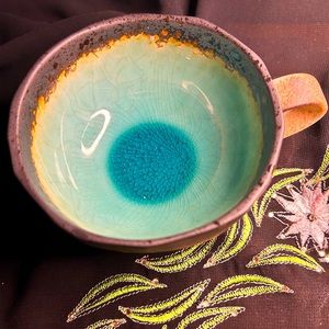 Handmade ceramic coffee mug with beautiful glaze. No chips or cracks.